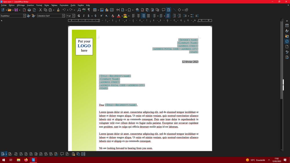 Pantalla de LibreOffice Writer, la alternativa gratuita a Word